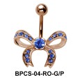 Stone Encrusted Bow Belly Classic Stone BPCS-04