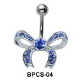 Stone Encrusted Bow Belly Classic Stone BPCS-04