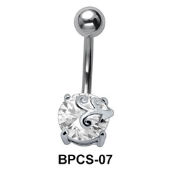 Round Cut CZ Belly Piercing BPCS-07