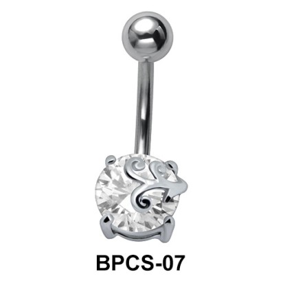 Round Cut CZ Belly Piercing BPCS-07