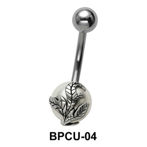 Belly Pearl with Leaves Motif BPCU-04