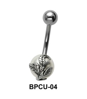 Belly Pearl with Leaves Motif BPCU-04