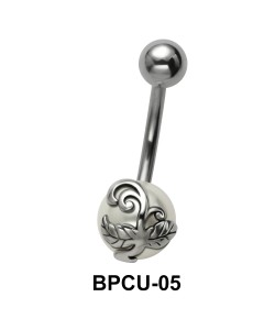  Belly Pearl with Tree Motif BPCU-05