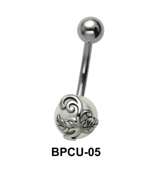  Belly Pearl with Tree Motif BPCU-05