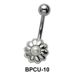 Floral Belly Pearl Piercing BPCU-10