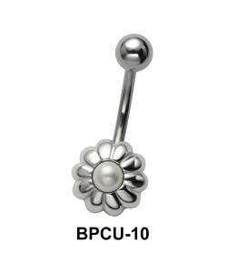 Floral Belly Pearl Piercing BPCU-10