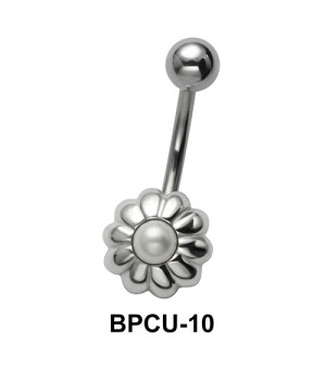 Floral Belly Pearl Piercing BPCU-10