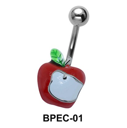 Apple Logo Belly Piercing in Red BPEC-01