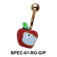Apple Logo Belly Piercing in Red BPEC-01