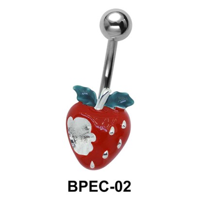 strawberry in Red Belly Piercing BPEC-02