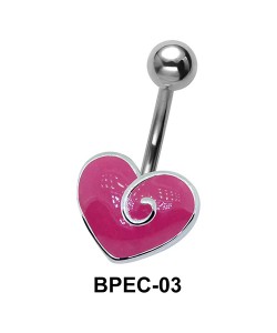 Enameled Heart Belly Piercing BPEC-03