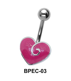 Enameled Heart Belly Piercing BPEC-03