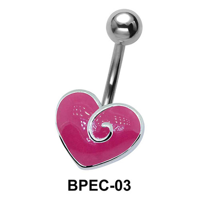 Enameled Heart Belly Piercing BPEC-03