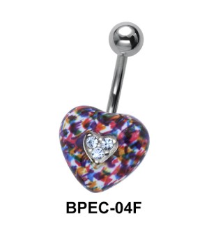 Rainbow Heart Belly Enamel BPEC-04F