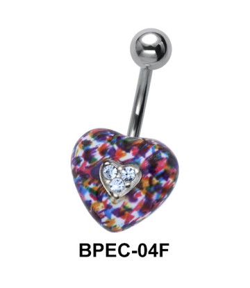 Rainbow Heart Belly Enamel BPEC-04F