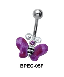 Stone Set Butterfly Belly Piercing BPEC-05F