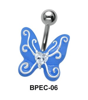 Enamel Butterfly Belly Piercing BPEC-06