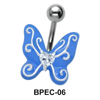 Enamel Butterfly Belly Piercing BPEC-06