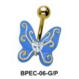 Enamel Butterfly Belly Piercing BPEC-06