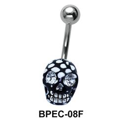 Enamel Skull Belly Piercing BPEC-08F