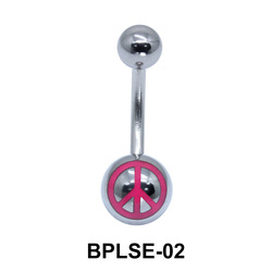 Peace Enamel Belly Piercing BPLSE-02