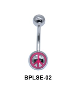 Peace Enamel Belly Piercing BPLSE-02