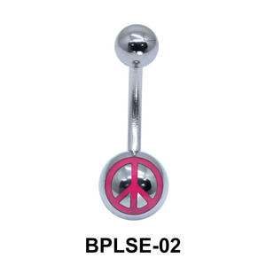 Peace Enamel Belly Piercing BPLSE-02