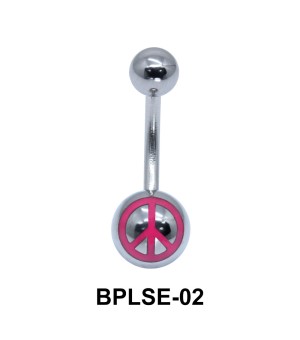 Peace Enamel Belly Piercing BPLSE-02