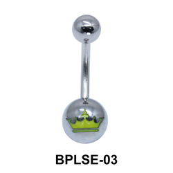 Crown Enamel Belly Piercing BPLSE-03