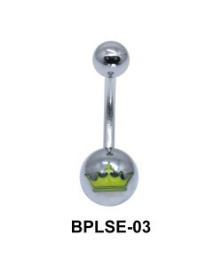 Crown Enamel Belly Piercing BPLSE-03