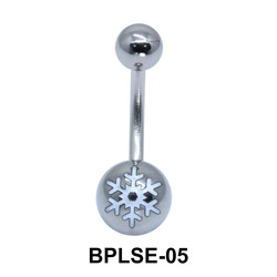 Snowflake Enamel Belly Piercing BPLSE-05
