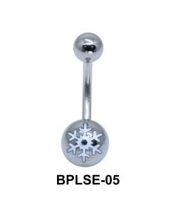 Snowflake Enamel Belly Piercing BPLSE-05