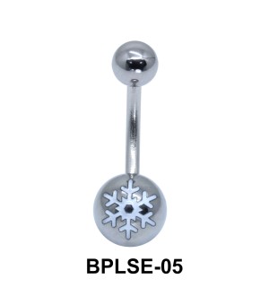 Snowflake Enamel Belly Piercing BPLSE-05