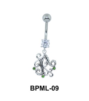 Intricately Designed Underwater Belly Button Ring BPML-09