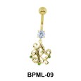 Intricately Designed Underwater Belly Button Ring BPML-09