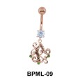 Intricately Designed Underwater Belly Button Ring BPML-09