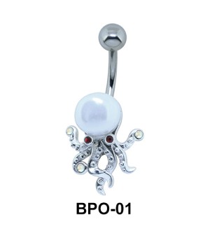 Pearly Octopus Belly Piercing BPO-01