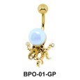 Flower Shaped Belly Pearl Piercing BMOP-01