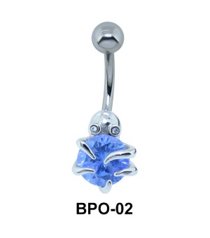 Innovative Stone Set Octopus Belly Piercing BPO-02