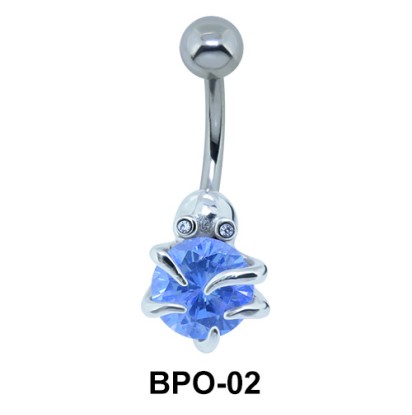 Innovative Stone Set Octopus Belly Piercing BPO-02