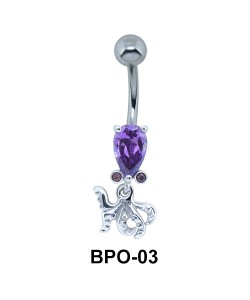 Pear Shaped Octopus Belly Piercing BPO-03