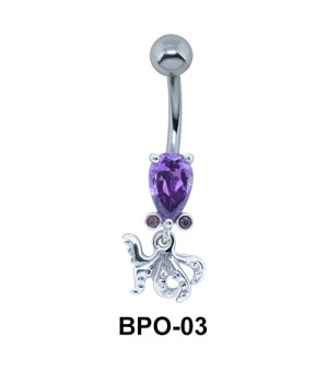 Pear Shaped Octopus Belly Piercing BPO-03