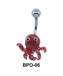 Red Octopus Exceptional Belly Piercing BPO-06E