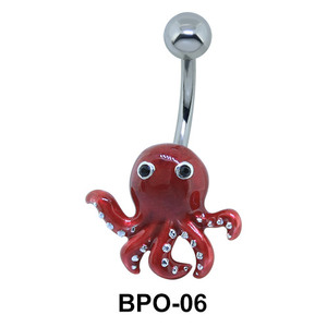 Red Octopus Exceptional Belly Piercing BPO-06E