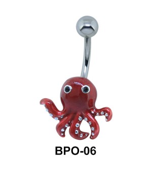 Red Octopus Exceptional Belly Piercing BPO-06E