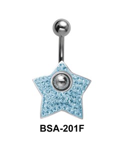 Blue Star Belly Rainbow Piercing BSA-201F