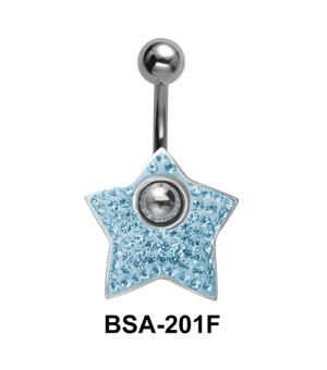 Blue Star Belly Rainbow Piercing BSA-201F