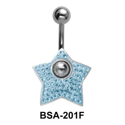 Blue Star Belly Rainbow Piercing BSA-201F