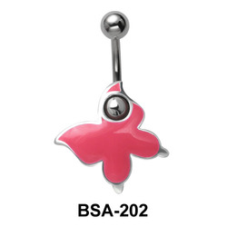 Red Butterfly Belly Piercing Shields BSA-202