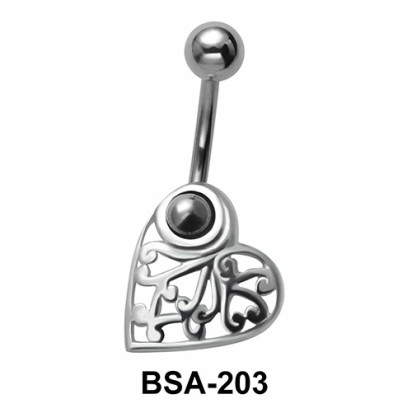 Alluring Belly Piercing Design BSA-203